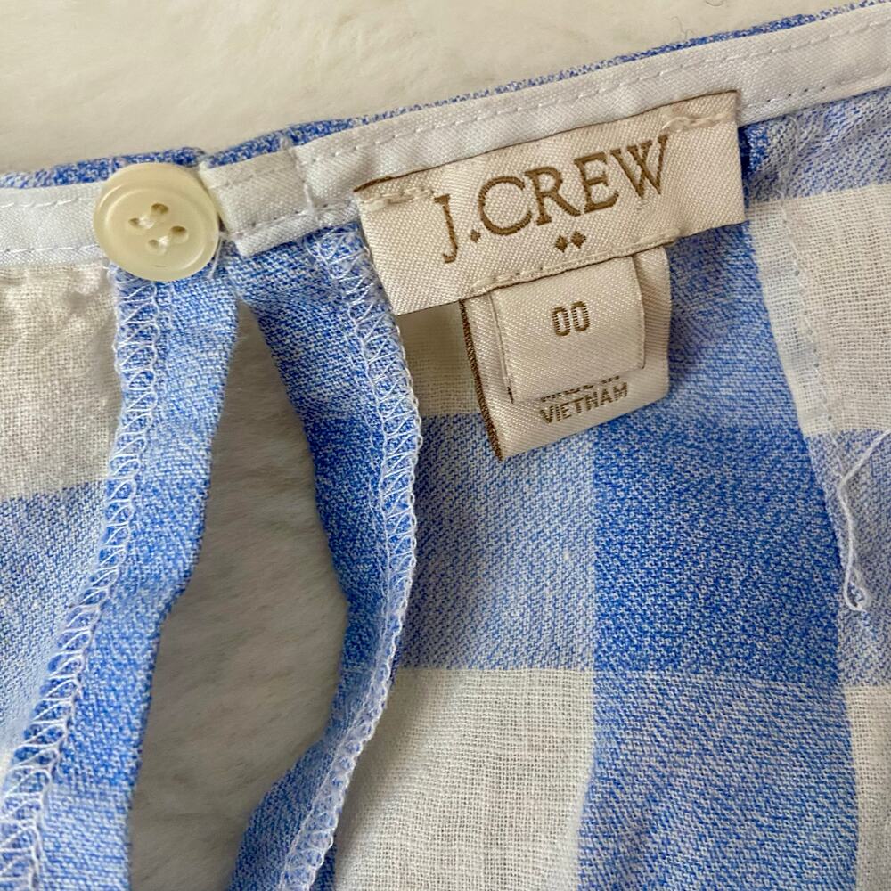 J. Crew Cotton/Linen Gingham Tank Top - Picture 3 of 6
